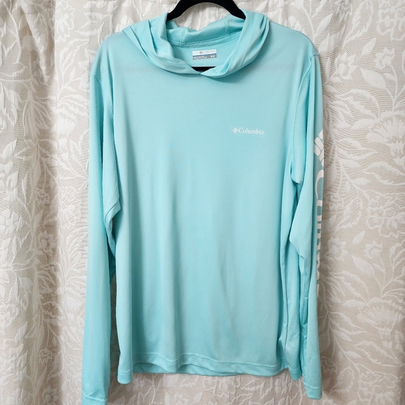 Columbia Tops - Columbia Light Blue Long Sleeve Hoodie